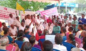 Hunger strike by unorganised workers