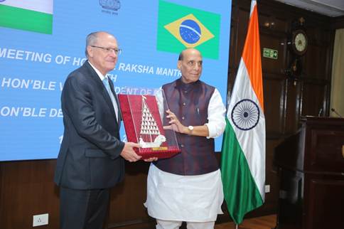 Rajnath Singh with Brazilian Vice-President