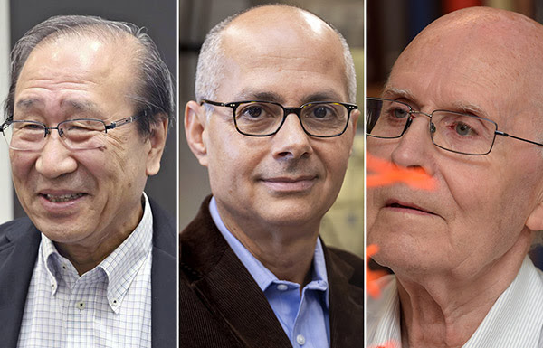 From Left: Susumu Kitagawa, Omar M. Yaghi and Richard Robson.